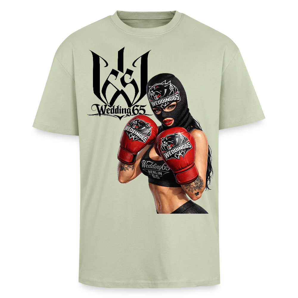 Boxer Wedding65 Heavy Oversize T-Shirt - Leichtes Salbeigrün 