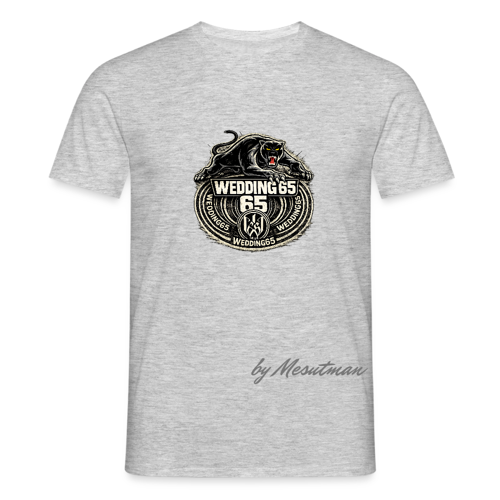 Panther Wedding65 Männer T-Shirt - Grau meliert