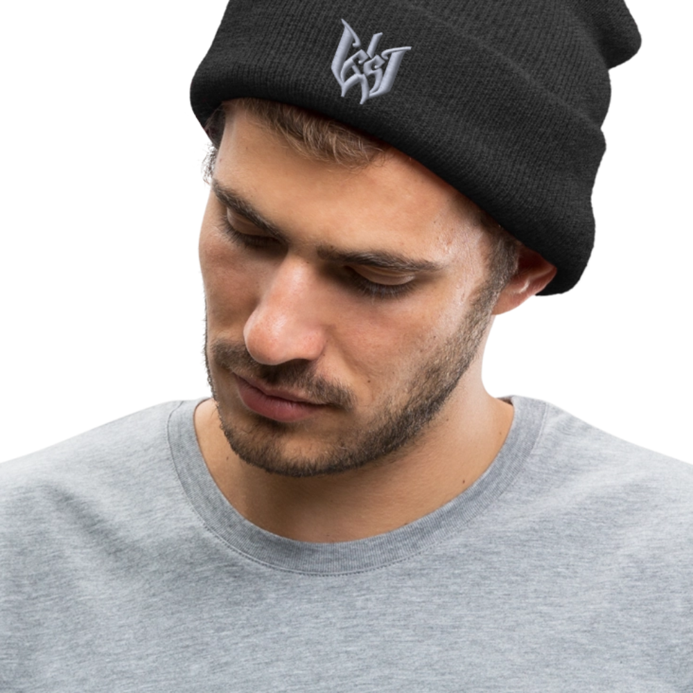 Wedding65 Bestickte Wintermütze - Asphalt