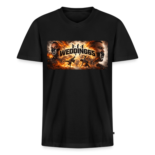Wedding65 Brand Männer T-Shirt mit V-Ausschnitt von Stanley & Stella - Schwarz