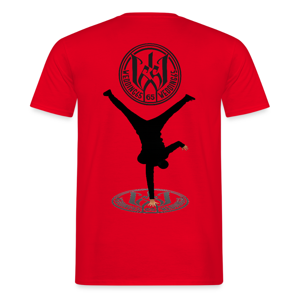 White Logo Breakdancer Mesutman Wedding65 Männer T-Shirt - Rot