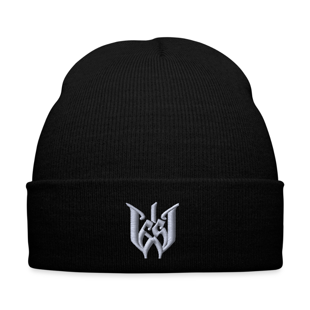 Wedding65 Bestickte Wintermütze - Schwarz