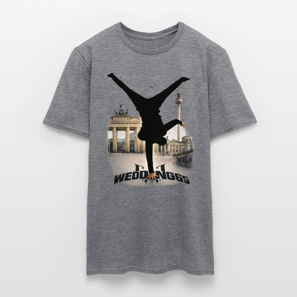 Berlin Sight Skyline Wedding 65 Männer T-Shirt - Graphit meliert