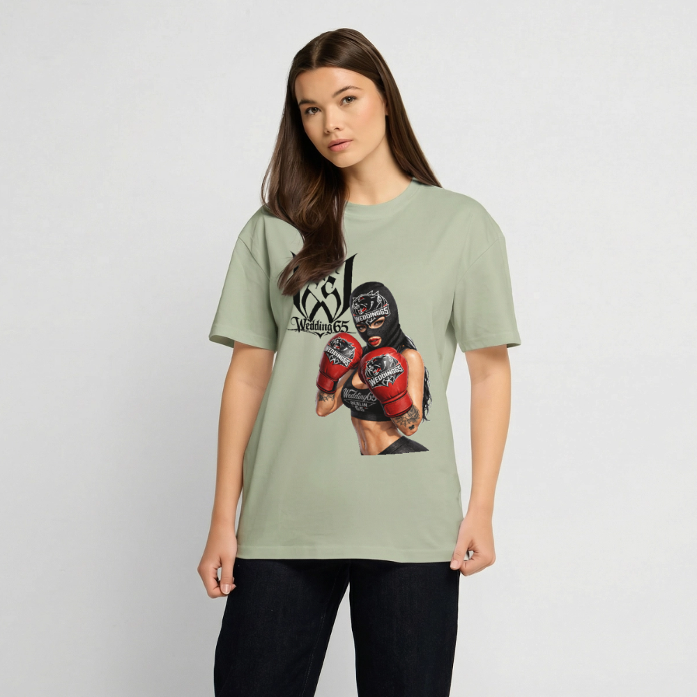 Boxer Wedding65 Heavy Oversize T-Shirt - Leichtes Salbeigrün 