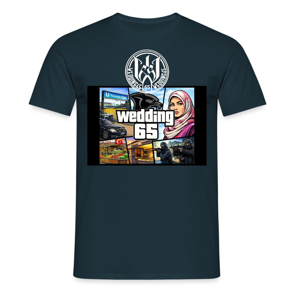 Männer Wedding65 Nauner Panther T-Shirt - Navy