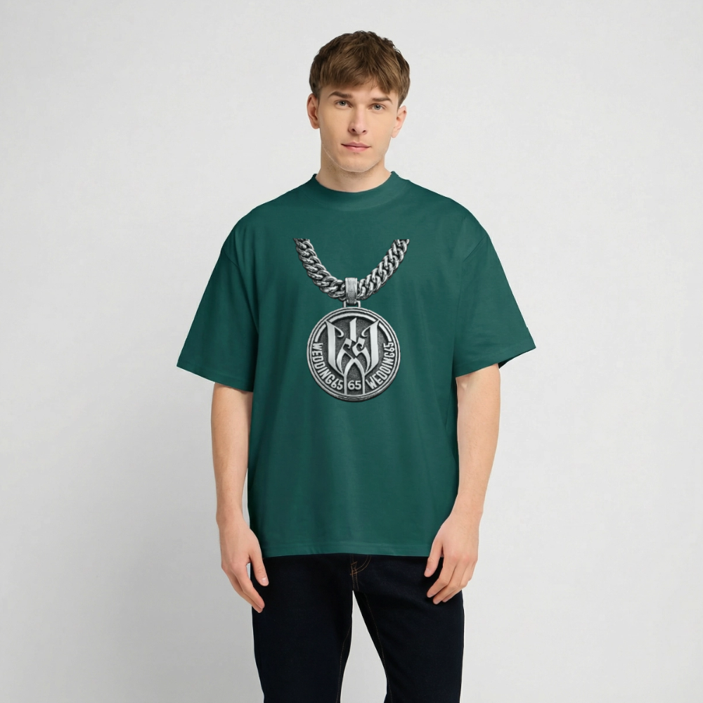 Wedding65 Kette Heavy Oversize T-Shirt - hunter Green