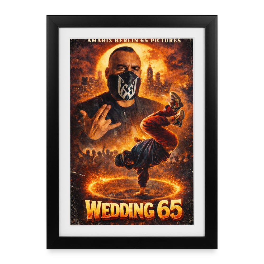 Wedding65 Breakdancer Gerahmtes Poster (27 × 37 cm) - Schwarz