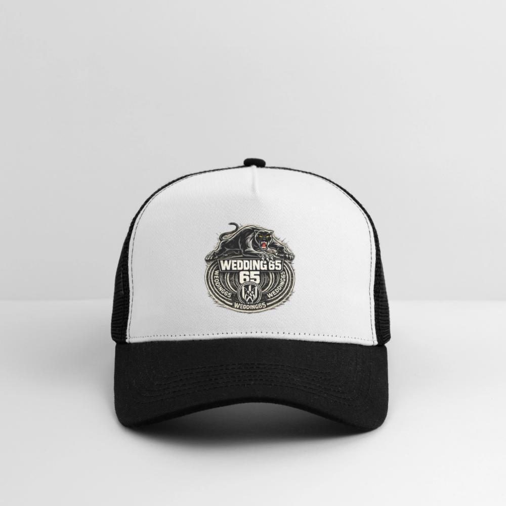 Wedding  65 Panther Berlin Trucker Cap - Weiß/Schwarz