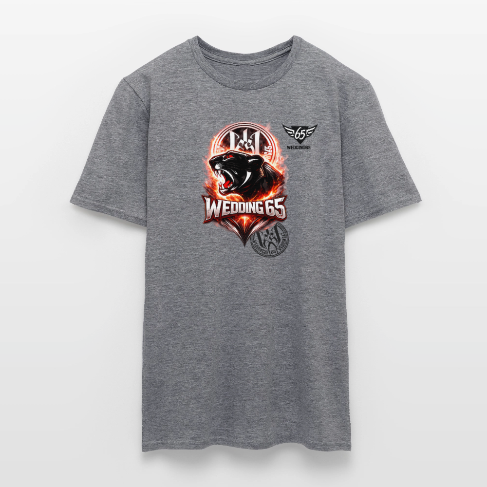 Fire Panther Wedding 65 Männer T-Shirt - Graphit meliert