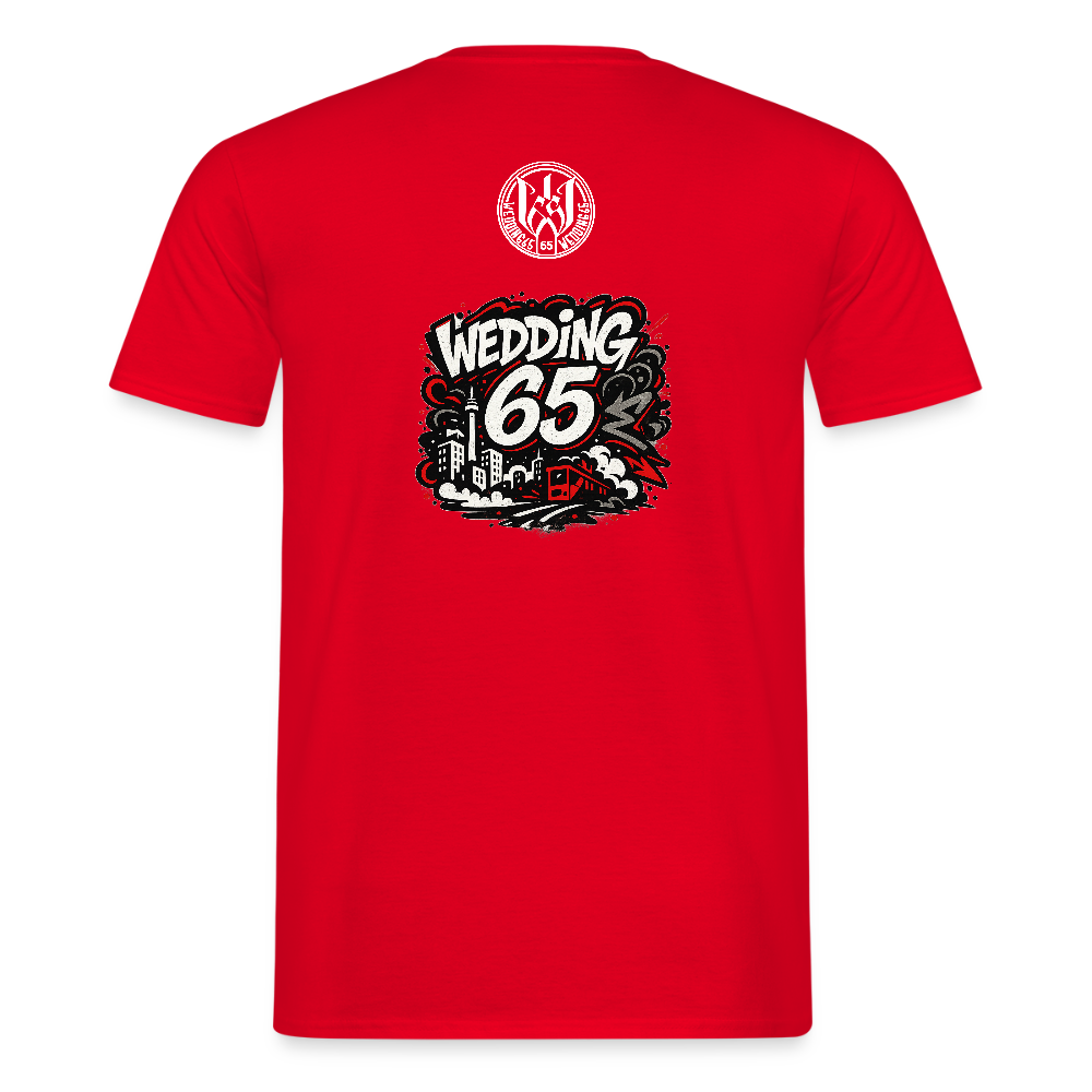 Männer BLACK Graffiti Wedding 65 T-Shirt - Rot