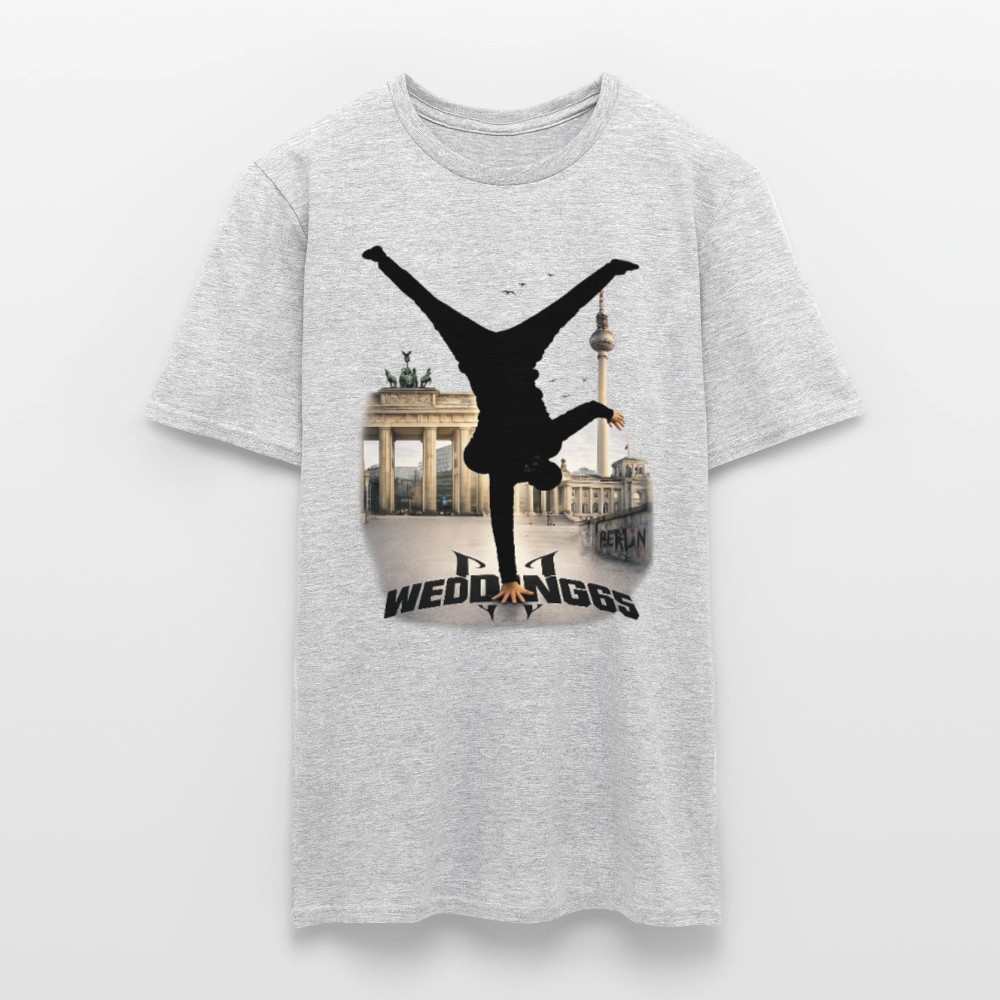 Berlin Sight Skyline Wedding 65 Männer T-Shirt - Grau meliert
