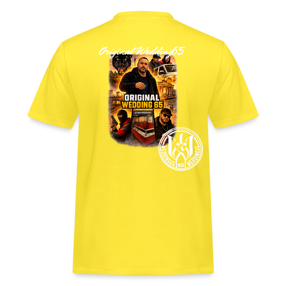 GTA Wedding65 Männer Streetwear T-Shirt - Gelb