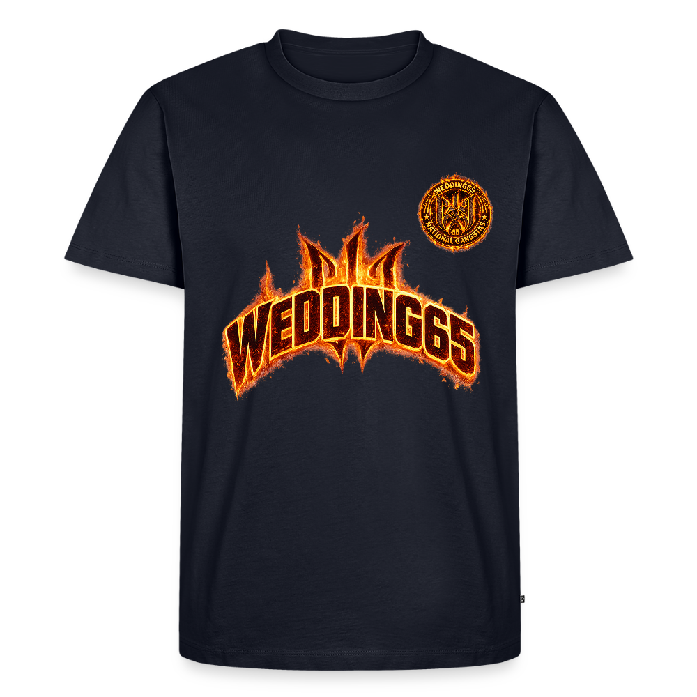 Flame 99 Wedding65 Männer Premium T-Shirt - Navy