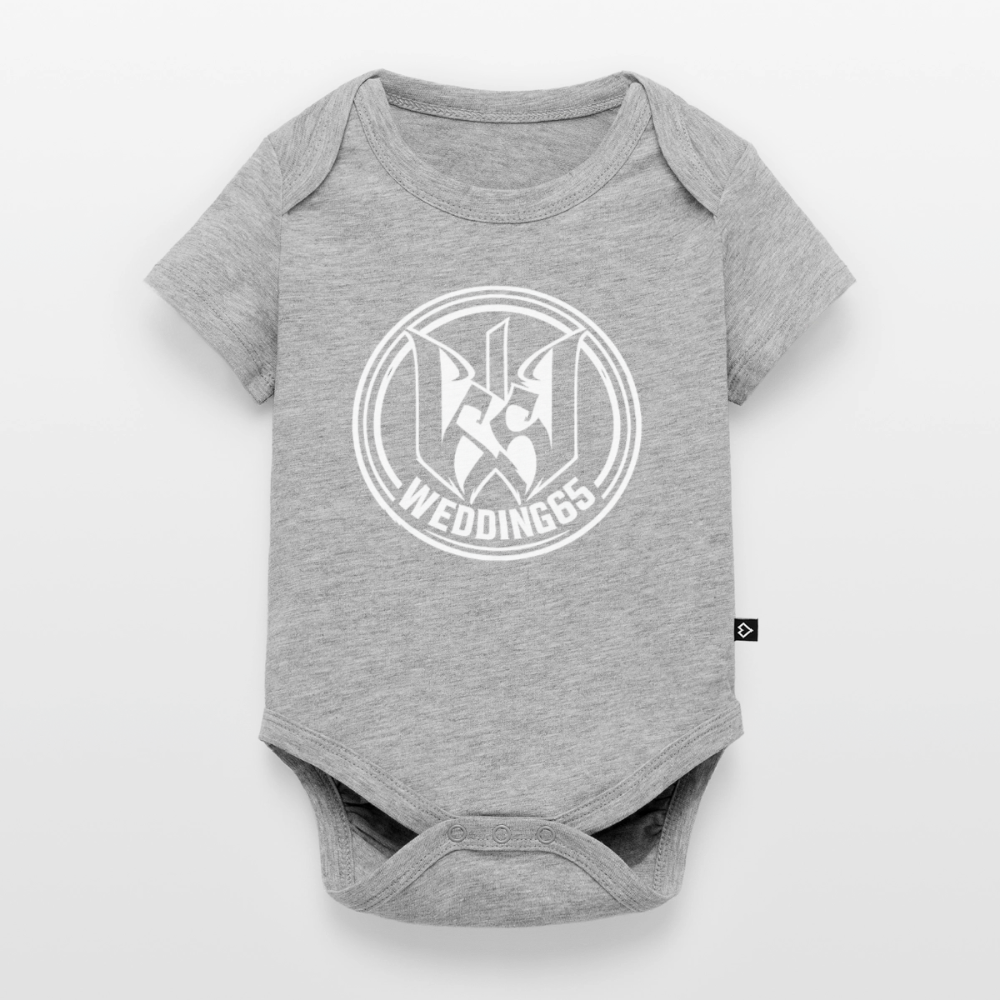 W65 Baby Bio-Kurzarm-Body - Grau meliert