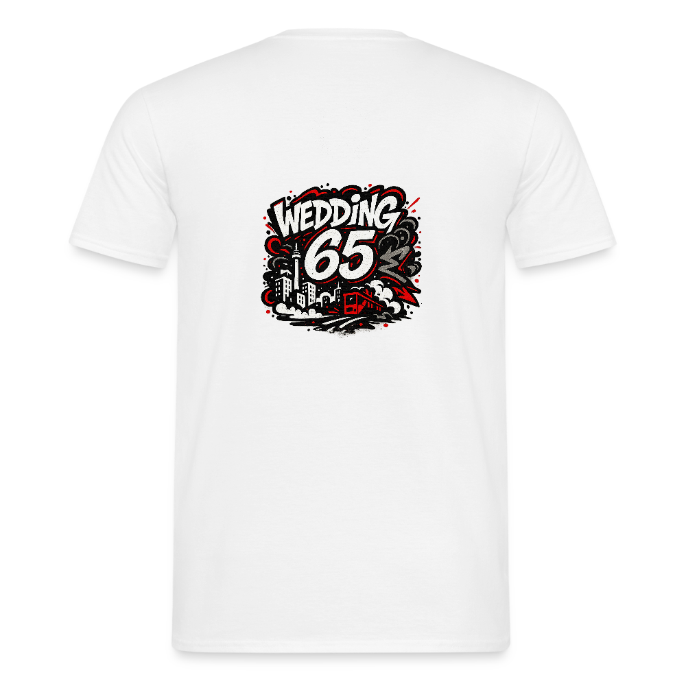 Männer BLACK Graffiti Wedding 65 T-Shirt - Weiß