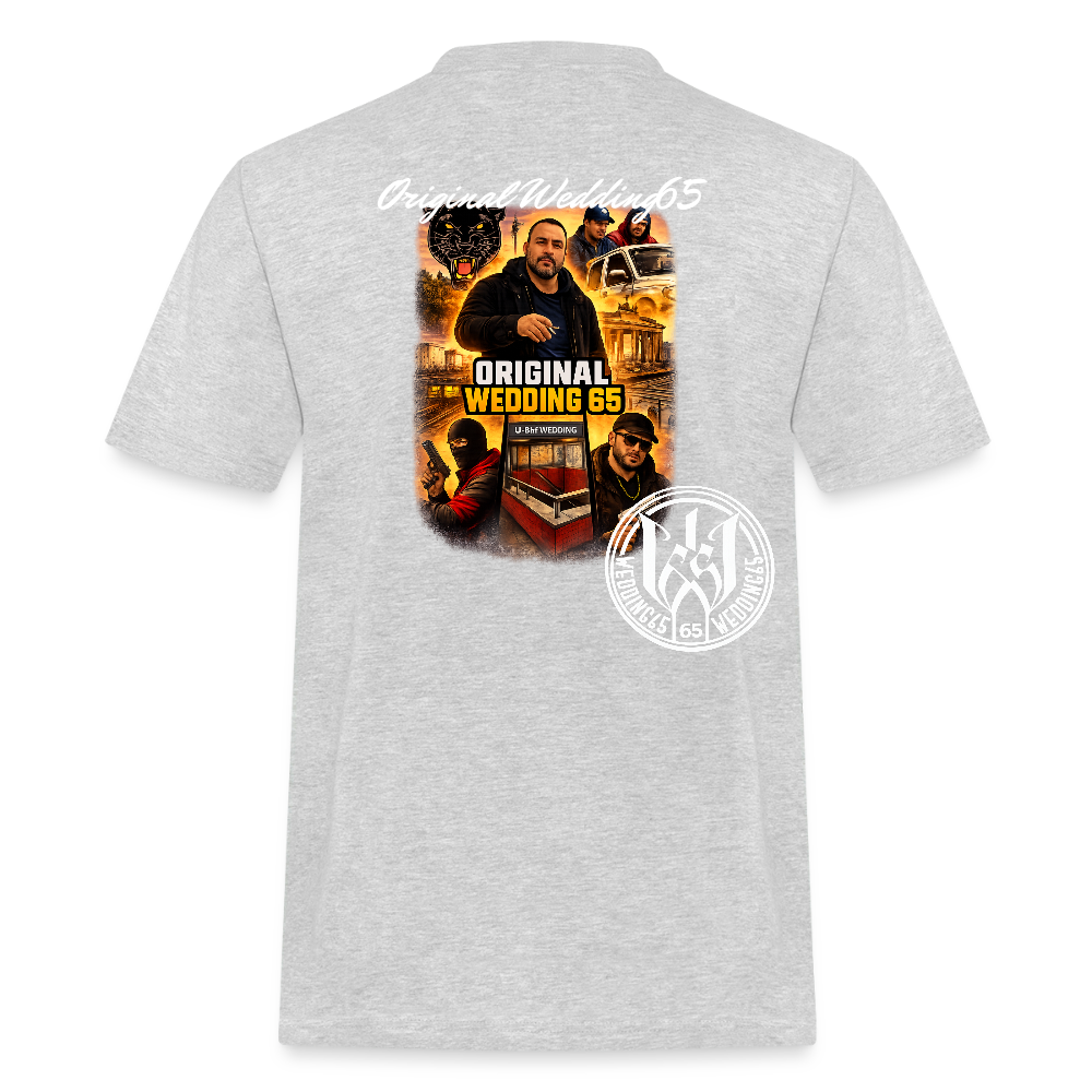 GTA Wedding65 Männer Streetwear T-Shirt - Grau meliert