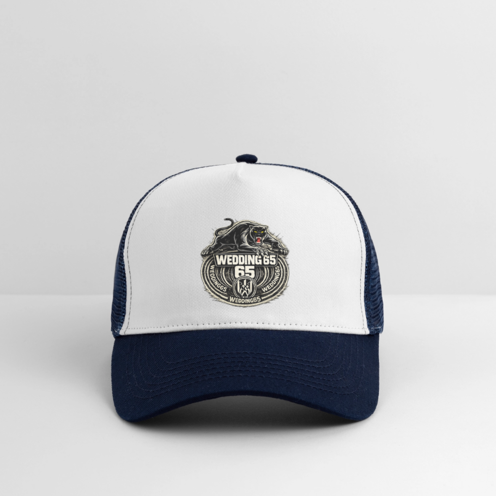 Wedding  65 Panther Berlin Trucker Cap - Weiß/Navy