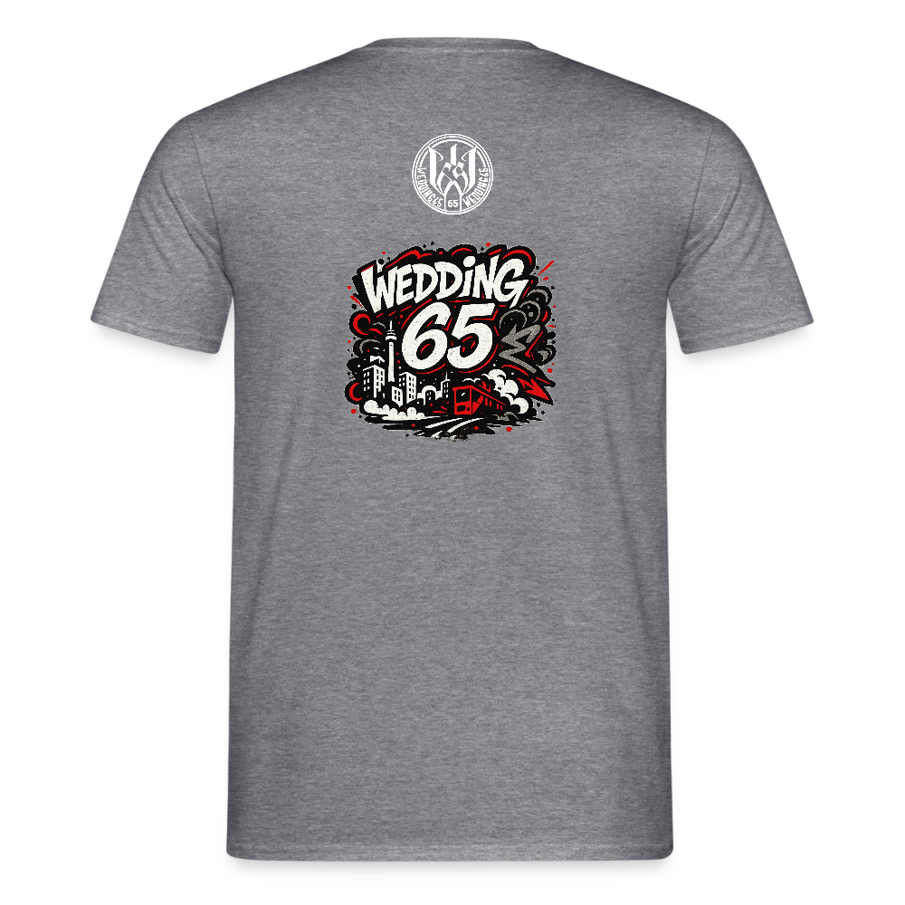 Männer BLACK Graffiti Wedding 65 T-Shirt - Graphit meliert