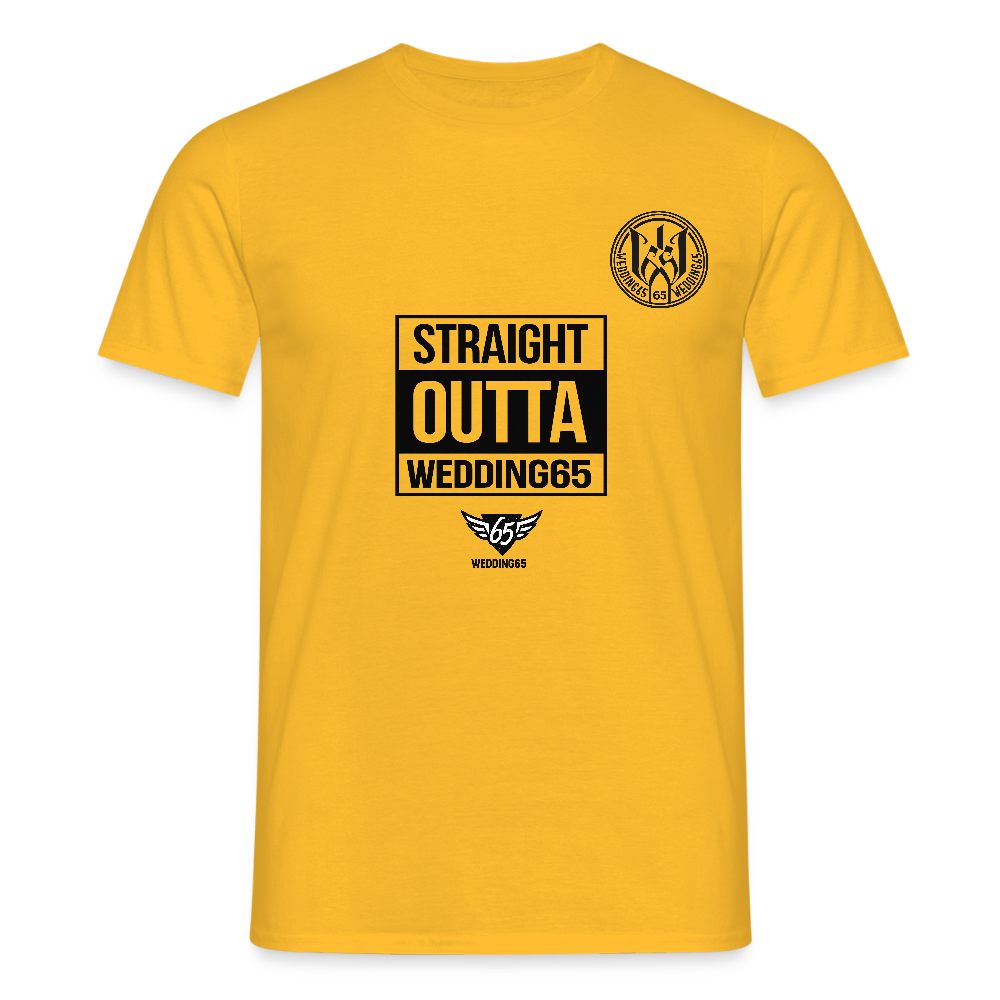 Straight Outta Wedding65 Männer T-Shirt - Gelb