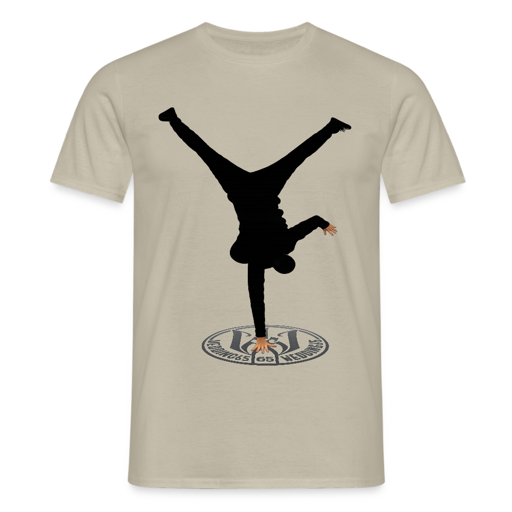 White Logo Breakdancer Mesutman Wedding65 Männer T-Shirt - Sandbeige