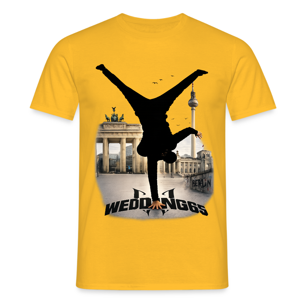 Berlin Sight Skyline Wedding 65 Männer T-Shirt - Gelb