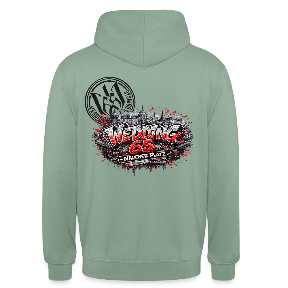 Berlin Wedding 65 Nauener Platz Unisex Hoodie - Graugrün