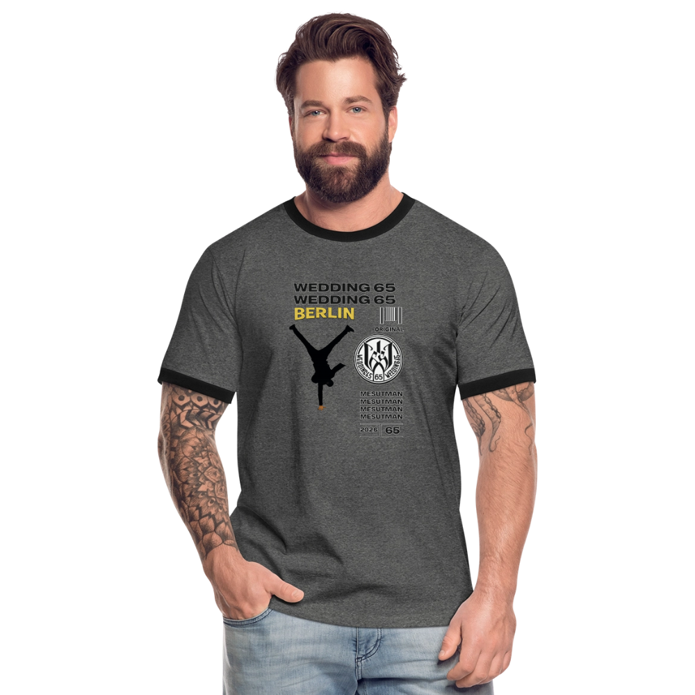 2026 Mesutman Wedding 65 Männer Kontrast-T-Shirt - Anthrazit/Schwarz