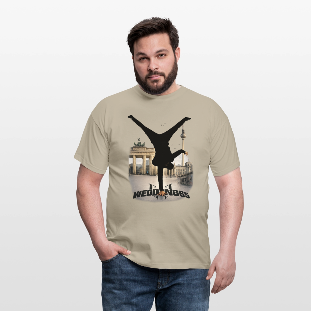 Berlin Sight Skyline Wedding 65 Männer T-Shirt - Sandbeige