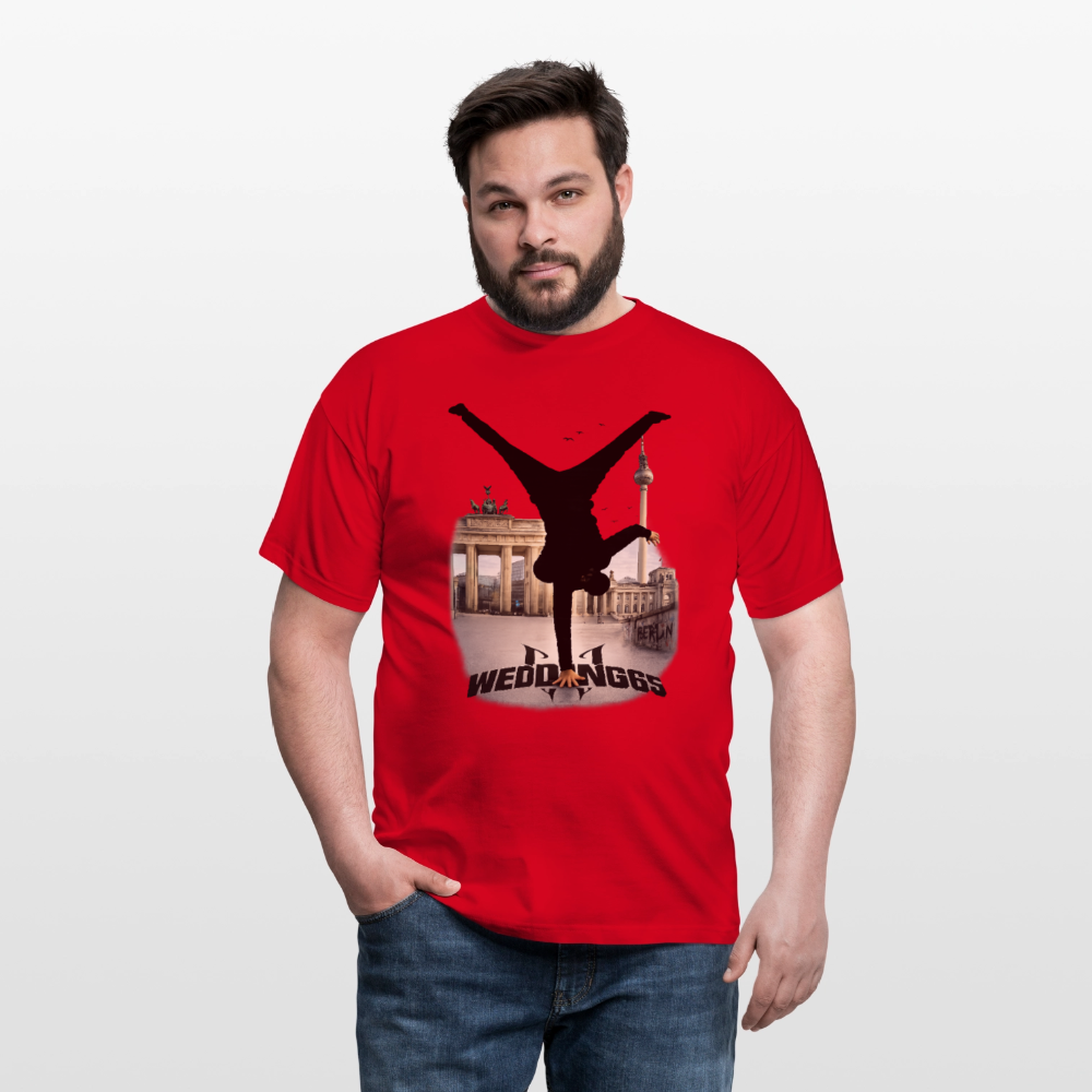 Berlin Sight Skyline Wedding 65 Männer T-Shirt - Rot