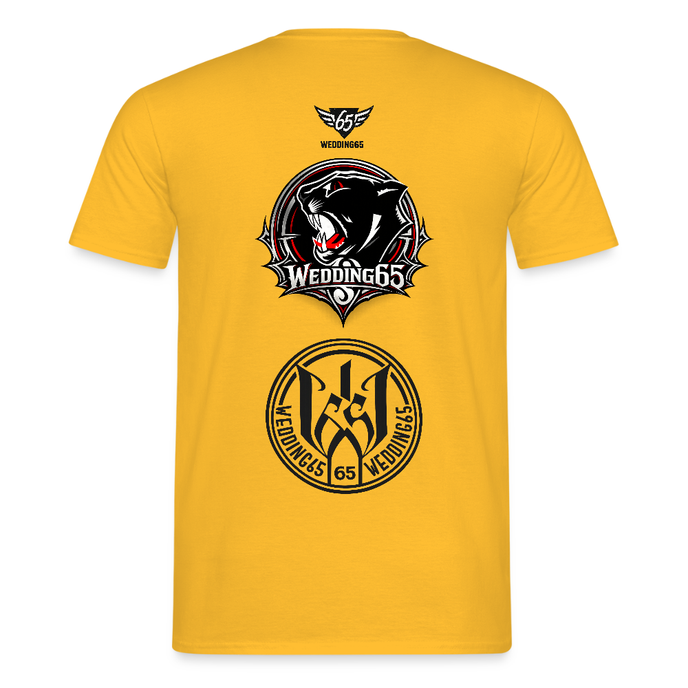 3 Logo's Wedding65 Männer T-Shirt - Gelb