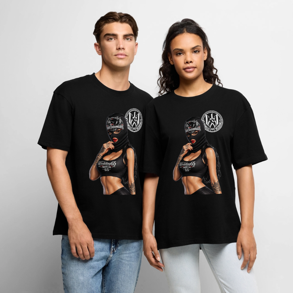 Girl Wedding65 Unisex Premium Oversized Bio T-Shirt - Schwarz