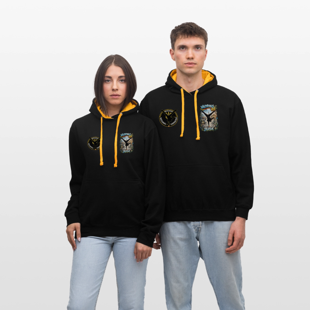 Wedding65 Kombo Kontrast-Hoodie - Schwarz/Gold