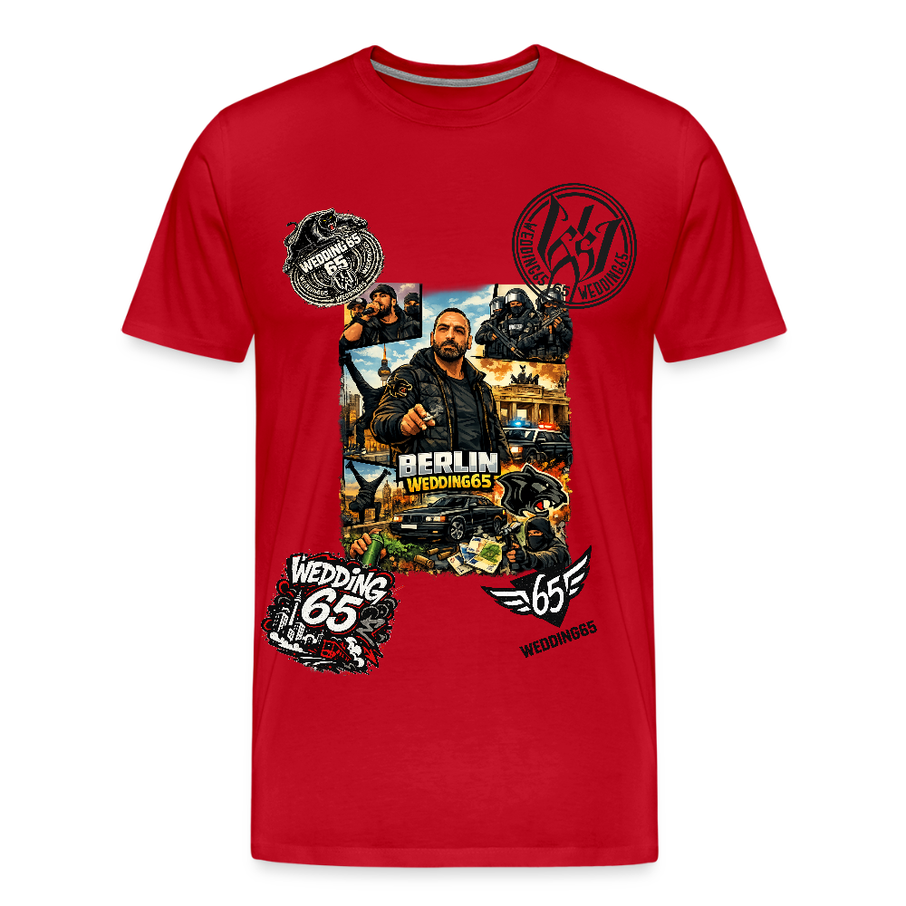 All in Wedding 65 Berlin Männer Premium T-Shirt - Rot