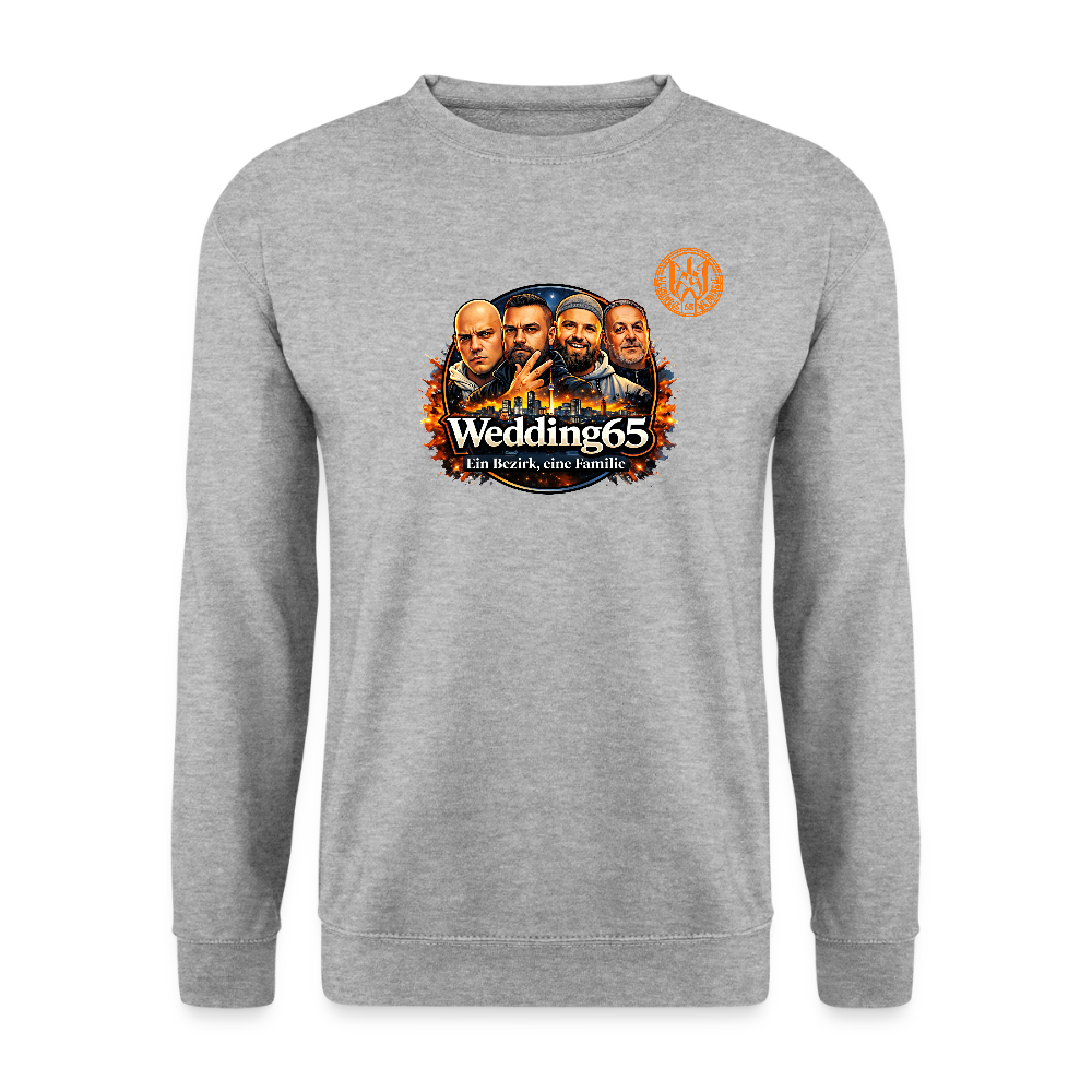 Wedding65 Familia Unisex Pullover - Weißgrau meliert