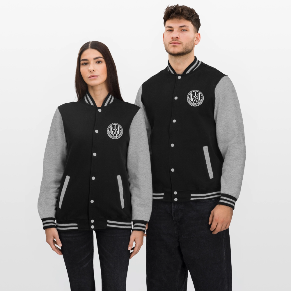 Wedding 65 Original College-Sweatjacke - Schwarz/Grau meliert