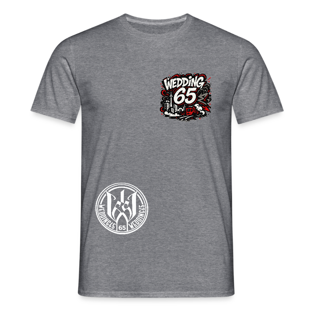 Männer BLACK Graffiti Wedding 65 T-Shirt - Graphit meliert