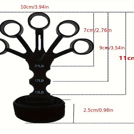 VISNFA 5-Finger-Trainer mit Handgelenkzug – verstellbarer Widerstand 1 kg bis 78 kg