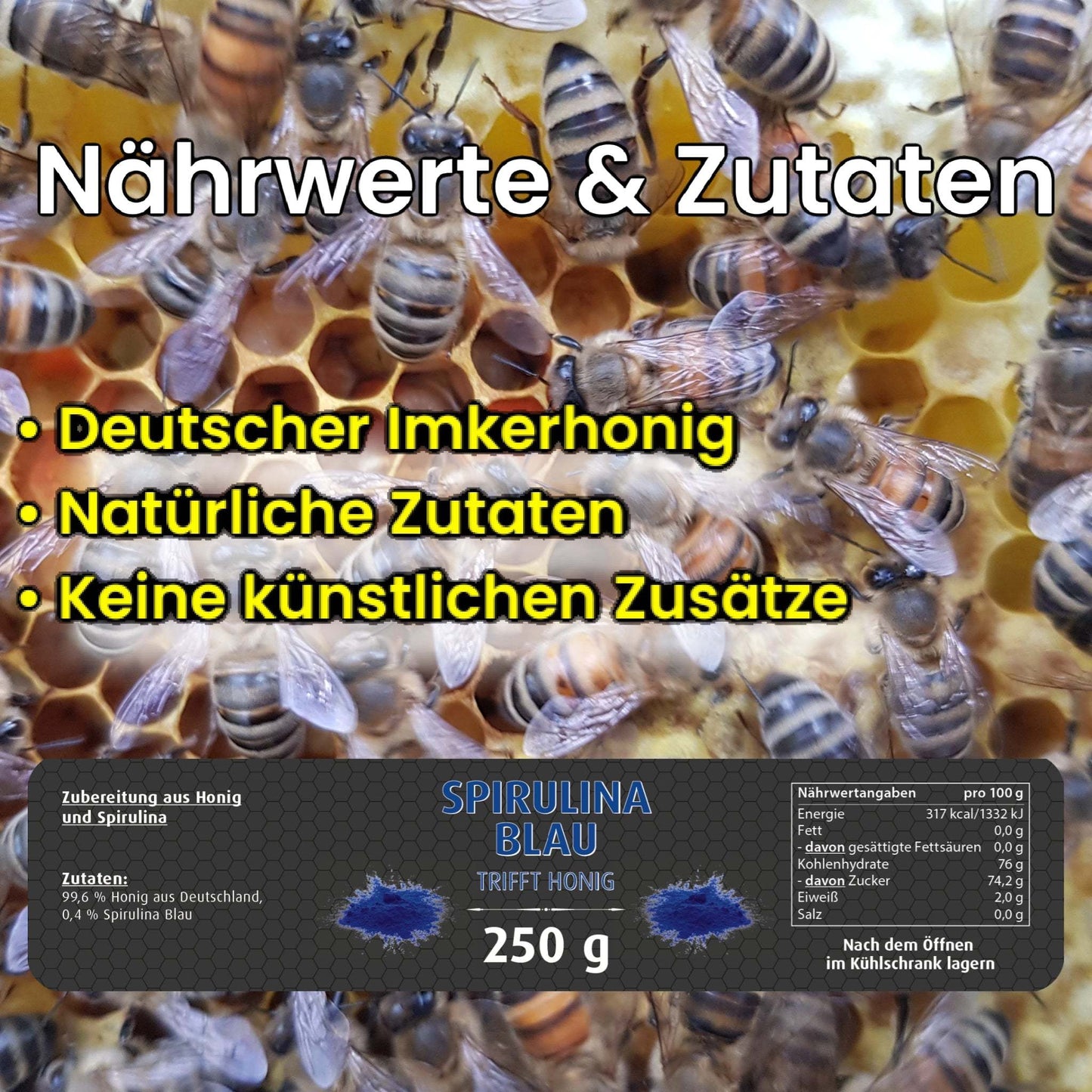 Spirulina Blau mit Honig 250g