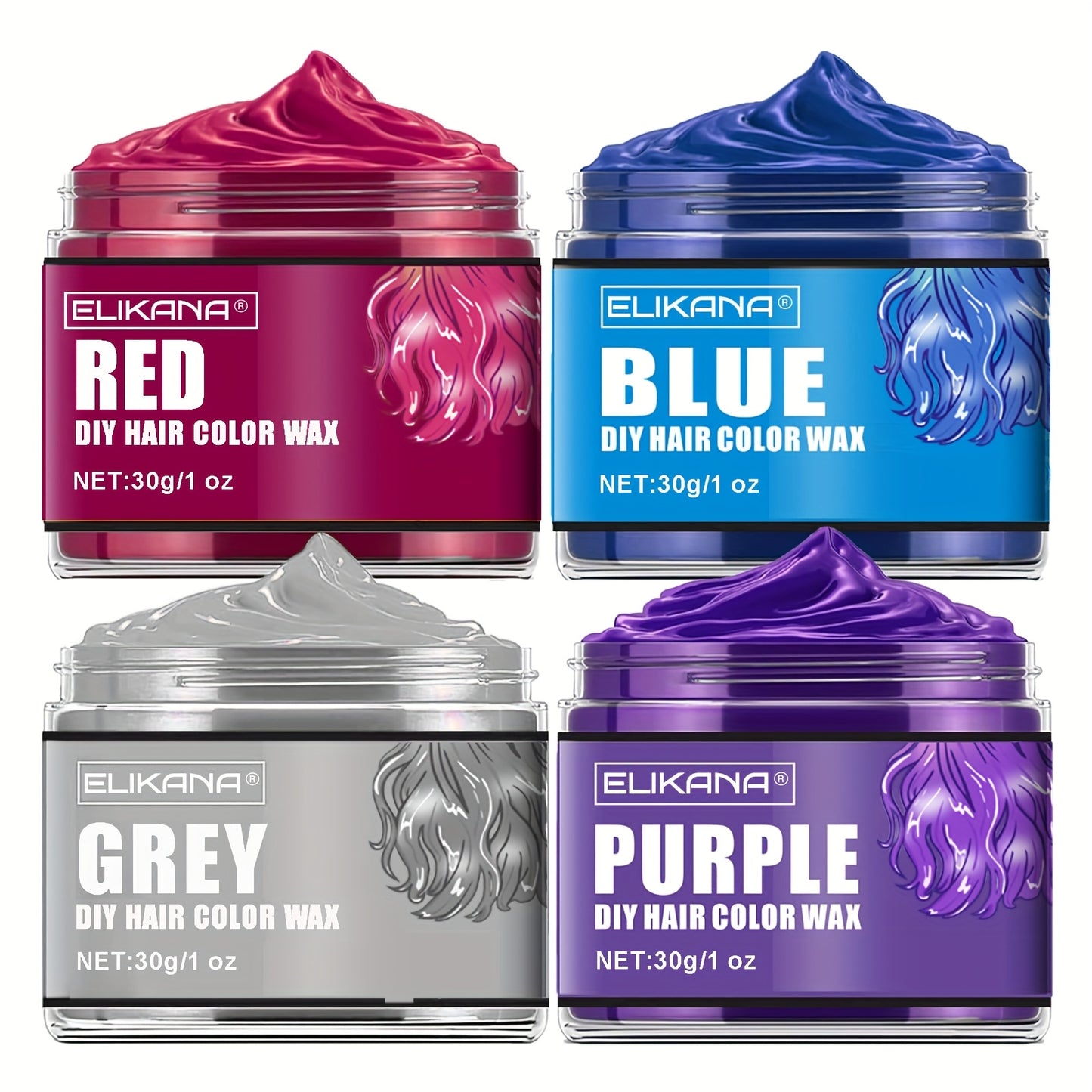 Temporärer Haarfärbemittel, Sofort-Haarfarbe Wachs