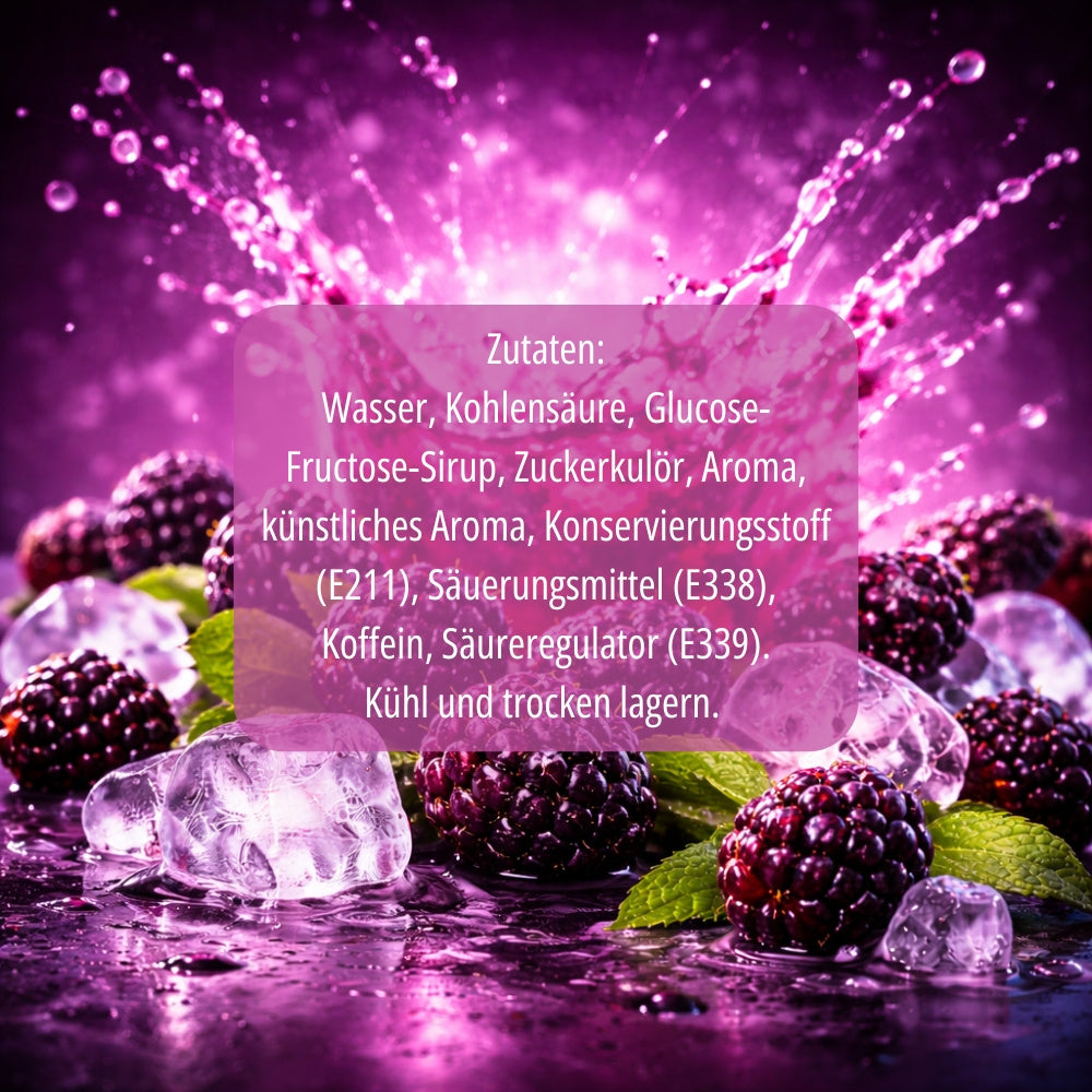 BLACKBERRY DR PEPPER - amerikanisches Erfrischungsgetränk mit intensiver Brombeer-Note und typischem Dr-Pepper-Geschmack