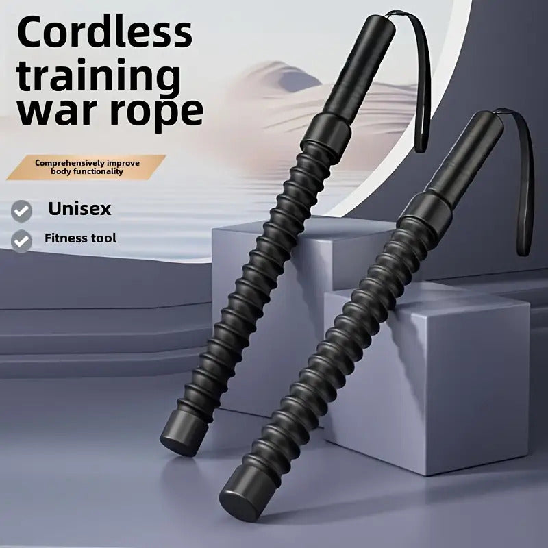 2 Stück Schwarzes Tragbares Drahtloses Battle Rope